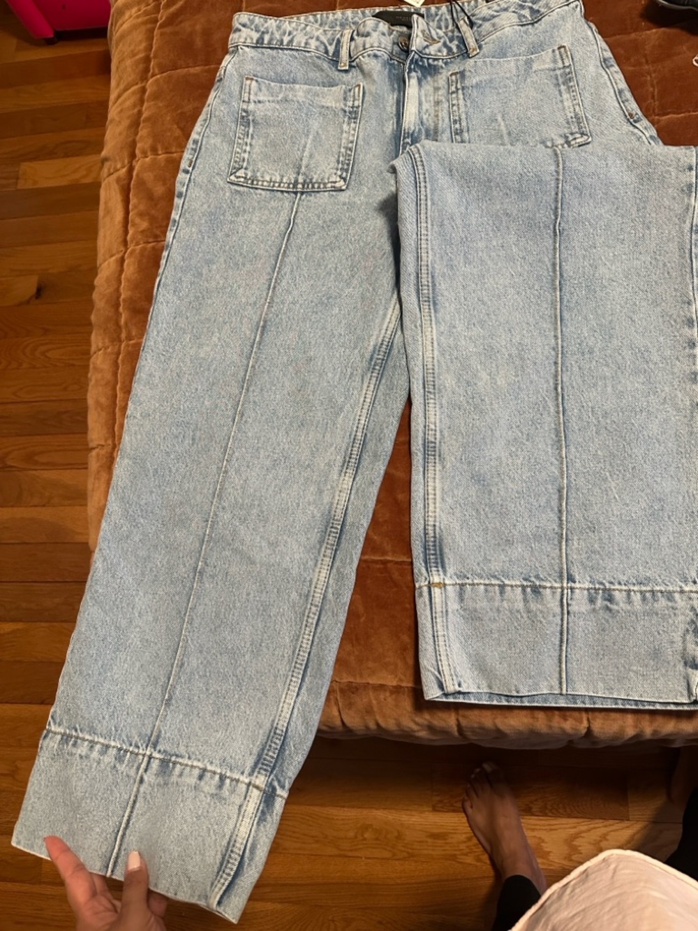 Zara Light Blue sailor style jeans